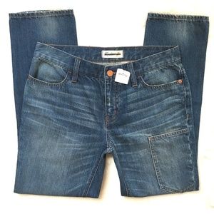 Madewell High Riser Skinny Distressed Patch Pocket 100% Cotton Jeans